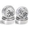 RCLIONS Aluminum Alloy 2.2" Beadlock Wheels Rims for 1/10 RC Rock Crawler Car Axial Wraith 90018 -Pack of 4 (Silver) view 2