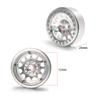 RCLIONS Aluminum Alloy 2.2" Beadlock Wheels Rims for 1/10 RC Rock Crawler Car Axial Wraith 90018 -Pack of 4 (Silver) view 3