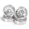 RCLIONS Aluminum Alloy 2.2" Beadlock Wheels Rims for 1/10 RC Rock Crawler Car Axial Wraith 90018 -Pack of 4 (Silver) view 4
