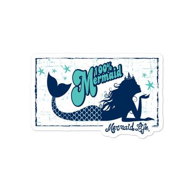 100 Percent Pure Mermaid Vinyl Bubble-Free Stickers