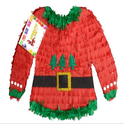 APINATA4U Ugly Sweater Pinata Santa Belt Ugly Sweater Party Supplies Christmas Ugly Sweater Xmas Photo Prop Holiday Christmas Party Decoration
