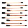 Fielect 4"/100mm 3-Pin Male to Male Lead Servo Extension Cable Cord Connectors, 60-Cores Wire for RC Futaba JR Servo 10Pcs view 1