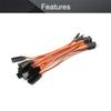 Fielect 4"/100mm 3-Pin Male to Male Lead Servo Extension Cable Cord Connectors, 60-Cores Wire for RC Futaba JR Servo 10Pcs view 3