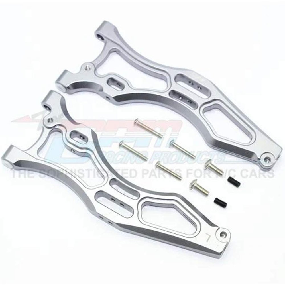 10pc Set Aluminum Front Lower Arms Arrma 1/8 KRATON/Outcast/Notorious/Talion 6S BLX by GPM (Gray)