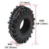 HOBBYSOUL 2pcs RC 2.2 Mud Slingers Tires Soft Sticky Crawler Tyres Tall 124mm / 4.88inch for 1/10 Axial SCX10 Wraith Yeti/Traxxas TRX4 AMG 6x6 / redcat Everest 10 Upgrades view 2