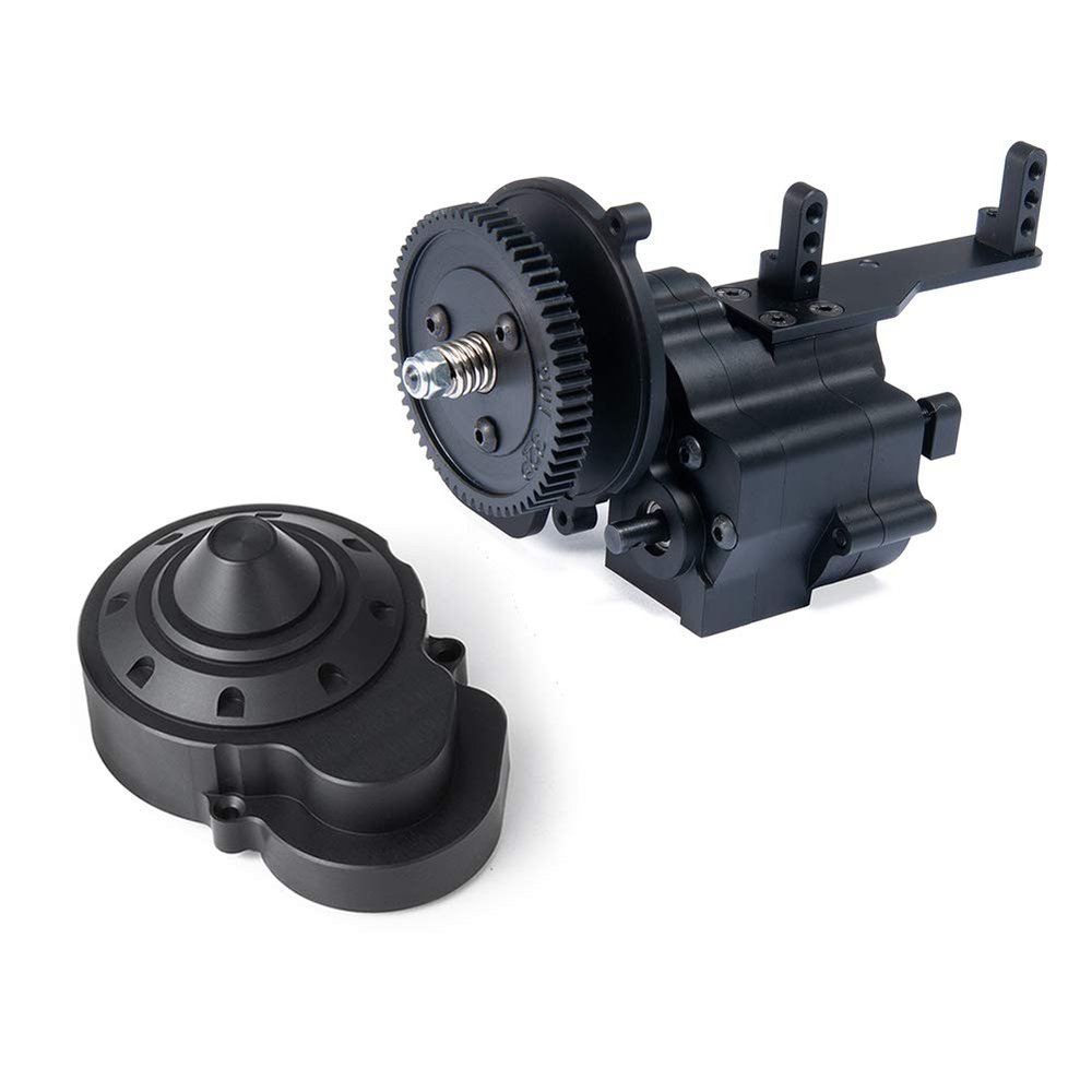 Que-T 2 Speed AX2 Transmission Gearbox w/Housing for 1/10 RC AXIAL Wraith AX90018 90048 90053 (Gearbox with Cover)