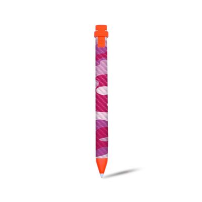 MIGHTY SKINS MightySkins Carbon Fiber Skin for Logitech Crayon Digital Pencil iPad (6th gen) - Pink Camo | Protective, Durable Textured Carbon Fiber Finish | Easy to Apply | Made in The USA
