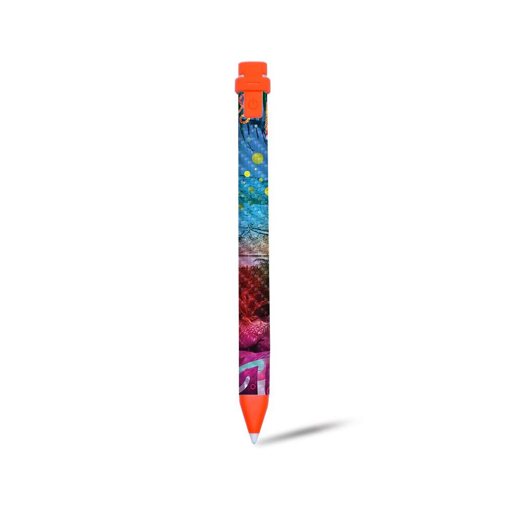 MIGHTY SKINS MightySkins Carbon Fiber Skin for Logitech Crayon Digital Pencil iPad (6th gen) - Tropical Resort | Protective, Durable Textured Carbon Fiber Finish | Easy to Apply | Made in The USA