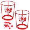 2 Pack Head Hoop Basketball Party Game for Kids and Adults, Adjustable Basket Net Headband with 20 Balls for Carnival Party Birthday Party Family Indoor Outdoor Game view 1