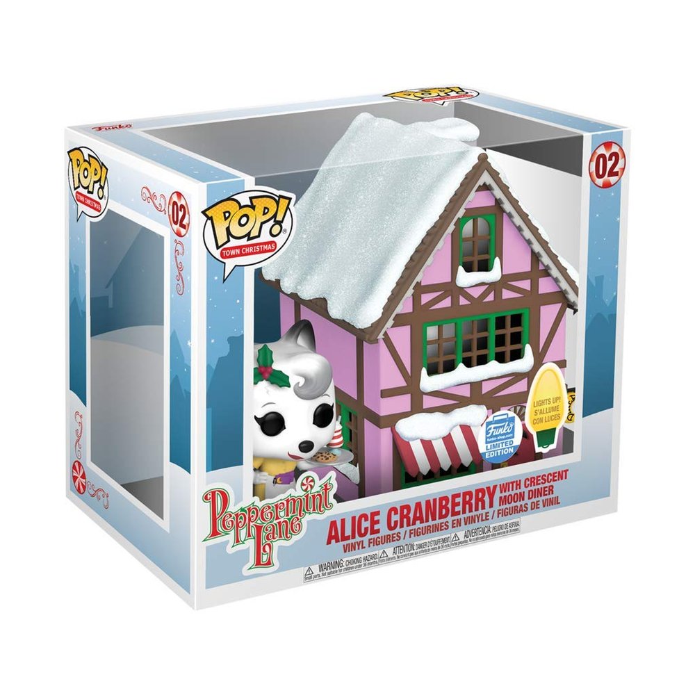 Funko Alice Cranberry with Crescent Moon Diner Lights Up! Peppermint Lane Christmas Town Limited Edition