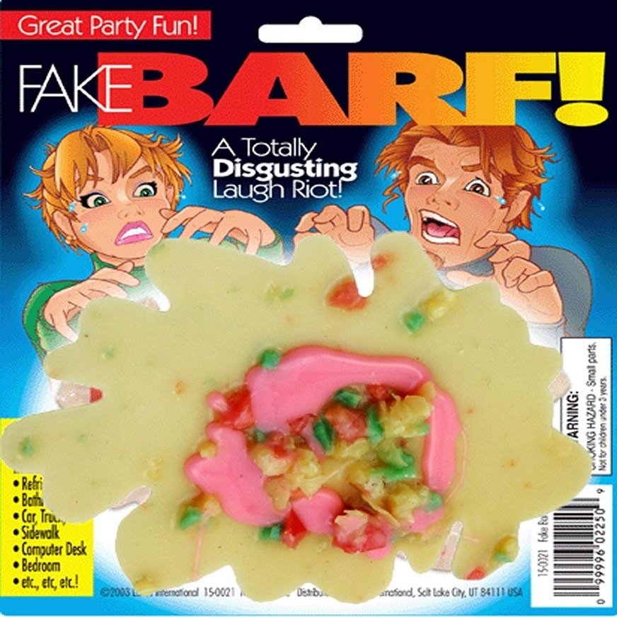 6 PILES OF UNICORN CHUNKY Large 6 Inch Spat of Realistic Fake BROWN Rubber BARF