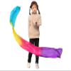 Winged Sirenny Youth Silk Ribbon Dancer Wand, Church Worship & Praise Adoration Dance Flag Banner, Juggling Play Silk Streamer with Rods (71" Turquoise-Yellow-Pink-Purple) view 1