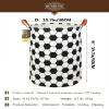 HUNRUNG Laundry Hamper,Large Canvas Fabric Lightweight Storage Basket Toy Organizer Dirty Clothes Collapsible Waterproof for College Dorms, Children Bedroom,BathroomRoud-Football view 2