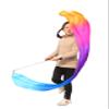 Winged Sirenny Youth Silk Ribbon Dancer Wand, Church Worship & Praise Adoration Dance Flag Banner, Juggling Play Silk Streamer with Rods (71" Iridescence) view 1