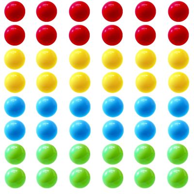 Hotusi 48Pcs Game Replacement Marbles Balls Compatible with Hungry Hungry Hippos4 Color