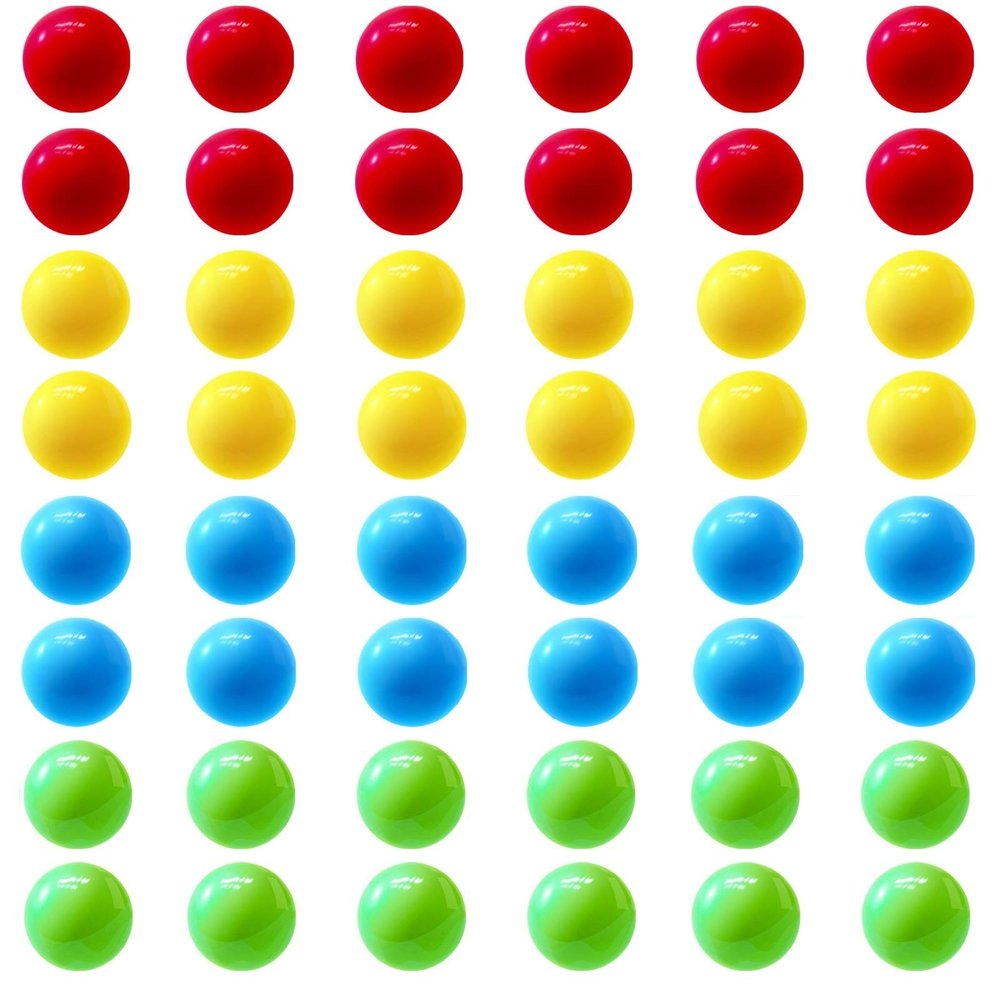 Hotusi 48Pcs Game Replacement Marbles Balls Compatible with Hungry Hungry Hippos4 Color