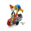 Charmgle Retro Wind-up Clown Riding Motorcycle Model Toy Spring Tinplate Figurine Toys Xmas Plaything Gifts Home Ornament view 1