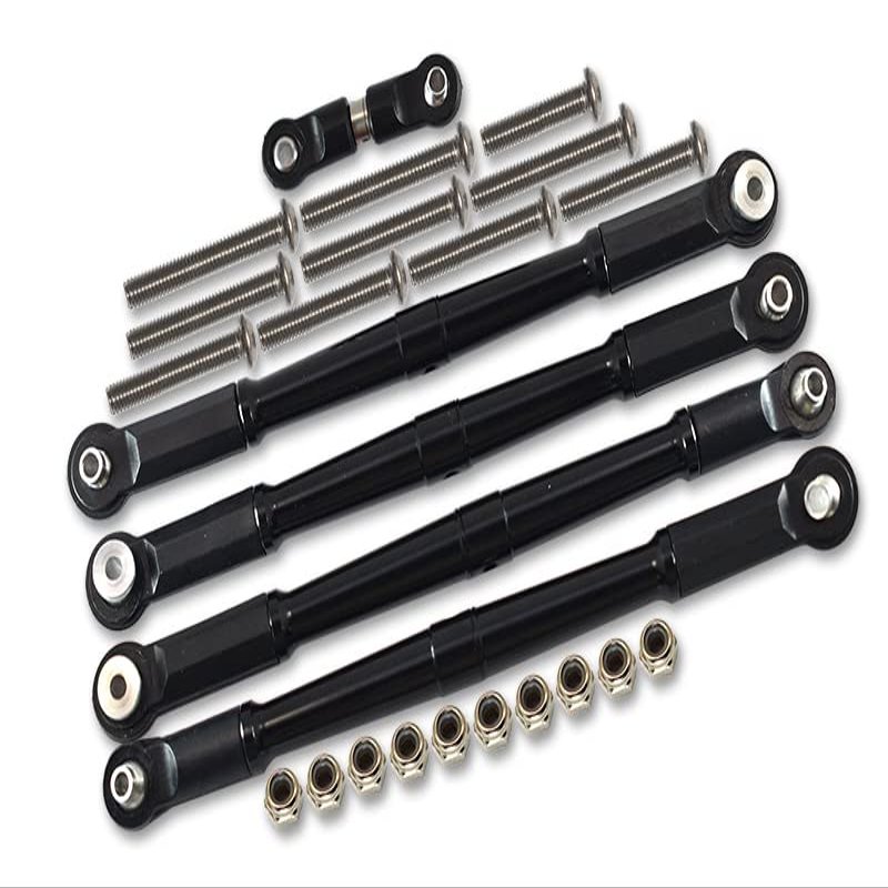GPM 25Pc Set Upgrades Aluminum Turnbuckles for 1/8 Kraton 6S AR106005 / AR106015 / AR106018 & 1/8 Outcast 6S BLX Stunt Truck & (ARA10648) & 1/8 4WD R/C Talion 6S BLX Speed TR RC Cars (Black)