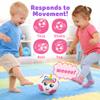 Move2Play, Hilariously Interactive Toy with Music & Sound Effects for Boy & Girl | Ball for Toddler & Baby | 6, 12, 18+ Months | 1, 2, 3+ Year Old (Soccer Ball Pink) view 3