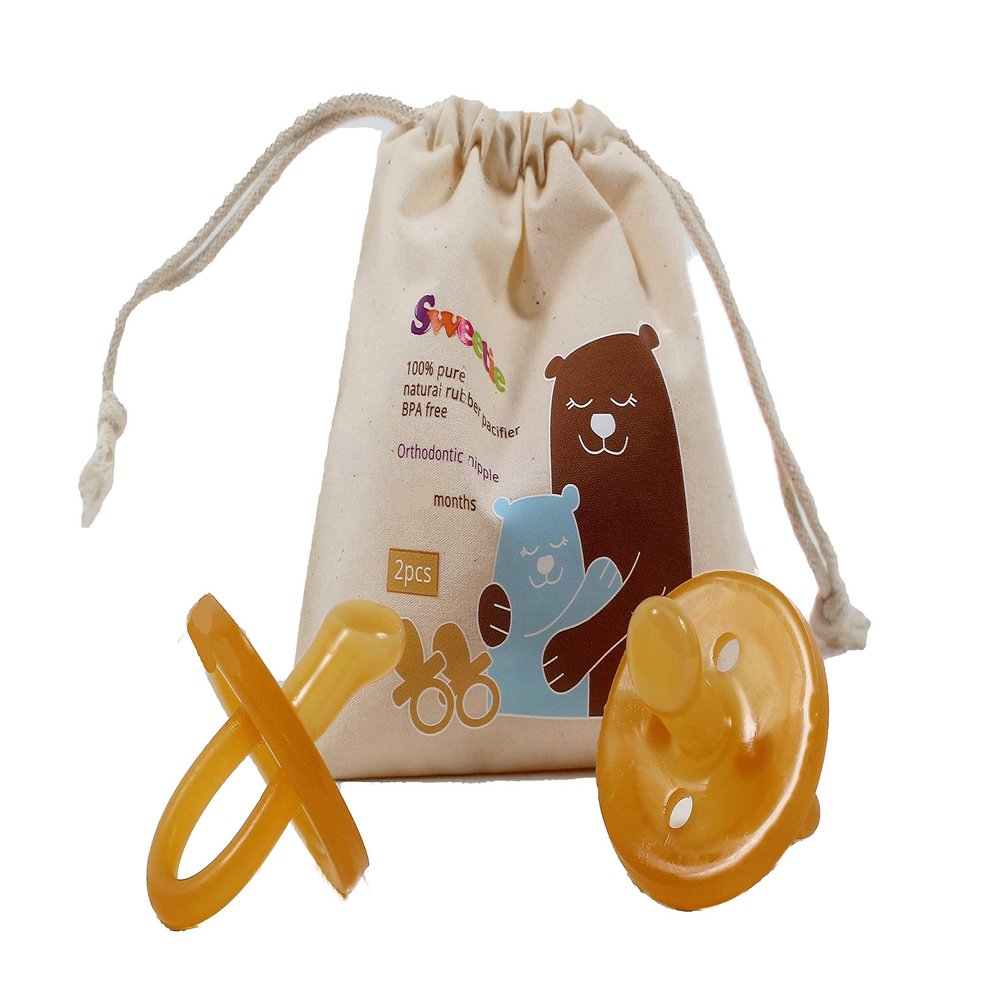 Sweetie Rubber Orthodontic Pacifier 2 Count (Medium 6-12)