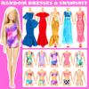 138 Pcs Doll Clothes and Accessories, 5 Wedding Gowns 9 Fashion Dresses 3 Tops 3 Pants 3 Bikini Swimsuits 20 Shoes for 11.5 inch Doll Christmas Stocking Stuffers Girls Gift Age 5-7 8-10 view 4