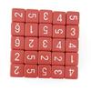 Red Opaque Dice with White Numbers D6 Aprox 16mm (5/8in) Pack of 50 Wondertrail view 1