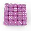 Light Purple Opaque Dice with White Pips D6 16mm (5/8in) Pack of 50 Wondertrail view 1