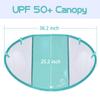 HECCEI Baby Swim Float Removable Canopy, Removable Assemble UV-Proof Canopy, Sun Canopy Covered with UPF 50+ Sunscreen Coating, Compatible for Mambobaby Floats 1,2,3,4,5 Generation (Green) view 2