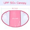 HECCEI Baby Swim Float Removable Canopy, Removable Assemble UV-Proof Canopy, Sun Canopy Covered with UPF 50+ Sunscreen Coating, Compatible for Mambobaby Floats 1,2,3,4,5 Generation (Pink) view 2