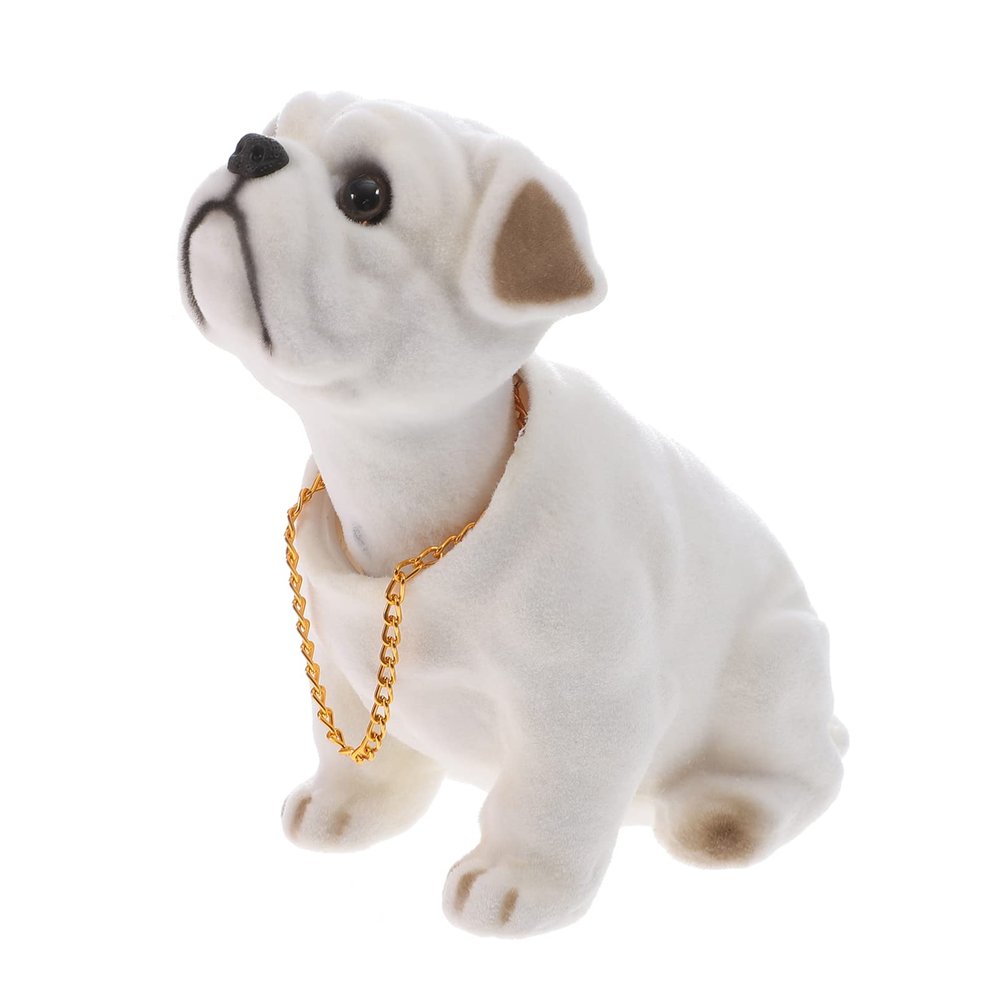 Bobblehead Dolls Shaking Head Dog Desktop Ornament for Home Shop Car Dashboard Decor (Bulldog)