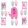 13 new BALLOONS balloon Little Peanut set BABY shower GIRL ELEPHANT IT'S A girl GENDER reveal PARTY favors GIFT decorations WELCOME BIRTH announcement PINK gray DOTS s view 1