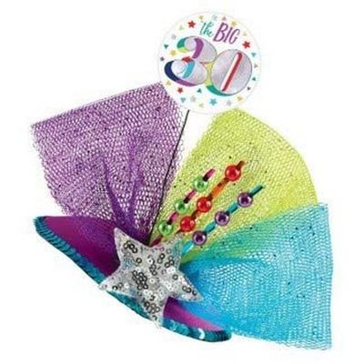 Amscan The Big 30 Couture Clip Hat - 6' x 8 3/4', 1 Pc