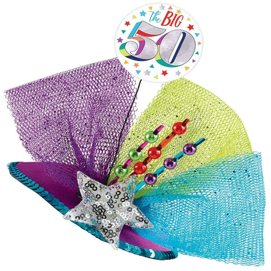 Amscan The Big 50 Couture Clip Hat - 6' x 8 3/4', 1 Pc