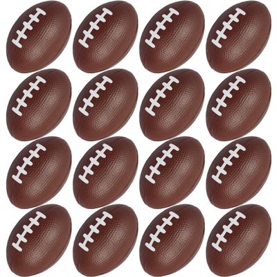AnapoliZ Mini Foam Footballs 16 Pcs Pack | 3.25 Inch Party Favor Balls | Mini Football Stress Balls Bulk | Football Party Decorations | Big Game Party Decorating Footballs | Small Foam Footballs