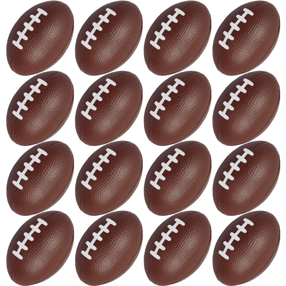 AnapoliZ Mini Foam Footballs 16 Pcs Pack | 3.25 Inch Party Favor Balls | Mini Football Stress Balls Bulk | Football Party Decorations | Big Game Party Decorating Footballs | Small Foam Footballs