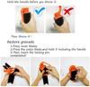 Aevdor CS-Grenade Set, 2Pcs Plastic Toy-Grenade for CS Battle Game, Plastic Toys are Suitable for Both Indoor and Outdoor Games view 4