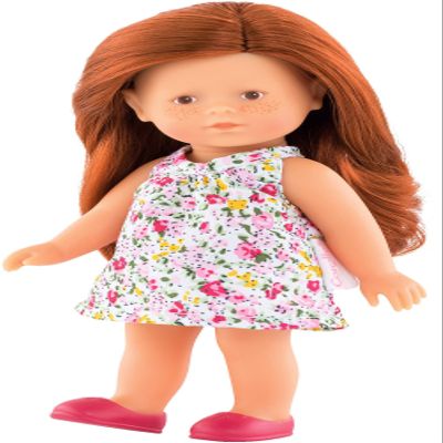 Corolle Mini Corolline Ruby 8" Doll with Red Hair and Floral Dress, for Kids Ages 3 Years +