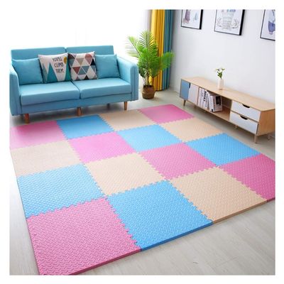 ALGFree Interlocking Foam Floor Mats Tiles Playmats Children Yoga Exercise Puzzle Blocking Board Soft EVA Kids Playmats, 4 Colors (Color : B, Size : 30x30x2.5cm-24pcs)