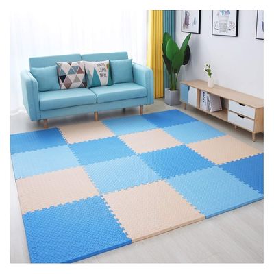 ALGFree Interlocking Foam Floor Mats Tiles Playmats Children Yoga Exercise Puzzle Blocking Board Soft EVA Kids Playmats, 4 Colors (Color : A, Size : 30x30x2.5cm-24pcs)