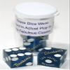 Wide Selection of Authentic Las Vegas Casino Table-Played Craps Dice Pairs, Mixed Serial Numbers (Binion's (Blue Frosted)) view 2