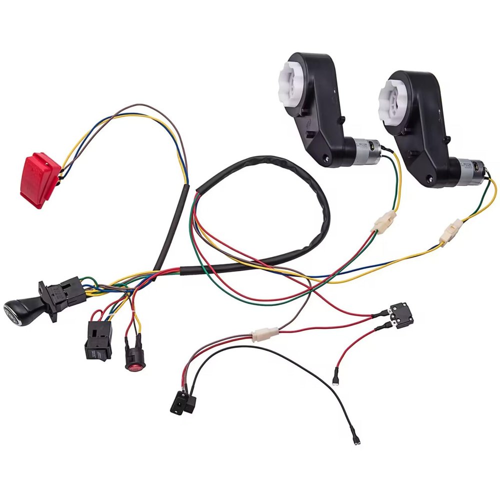 weelye Children Electric Car DIY Accessories Wires and Gearbox,Self-Made Toy Car of Parts for Electric Car Kids Ride on Toys