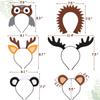 13PCS Woodland Animal Headbands Forest Friend Wild One Camping Theme Felt Ears Headbands For Woodland Creature Theme Baby Shower Birthday Party Favors Kids Adults Cosplay Apparel Party Supplies view 3