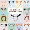 13PCS Woodland Animal Headbands Forest Friend Wild One Camping Theme Felt Ears Headbands For Woodland Creature Theme Baby Shower Birthday Party Favors Kids Adults Cosplay Apparel Party Supplies view 4