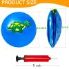 Hymaz 9 Inch 5 Pcs Bouncy Balls for Toddlers, Rubber Inflatable Bouncy Ball for Kids Ball Games, Soft Dinosaurs Sensory Balls with Pump for Indoor Outdoor Beach Playground Backyard Pool Class Games view 3