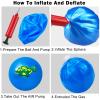 Hymaz 9 Inch 5 Pcs Bouncy Balls for Toddlers, Rubber Inflatable Bouncy Ball for Kids Ball Games, Soft Dinosaurs Sensory Balls with Pump for Indoor Outdoor Beach Playground Backyard Pool Class Games view 4