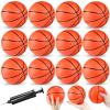 Hymaz 12 Pack 4 Inch Mini Basketball Ball, Small Basketballs Set with Pump for Toddlers Kids Basketball Gifts, Inflatable Ball for Basketballs Hoop Beach Pool Sports Arcade Games Party Favor view 1