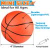 Hymaz 12 Pack 4 Inch Mini Basketball Ball, Small Basketballs Set with Pump for Toddlers Kids Basketball Gifts, Inflatable Ball for Basketballs Hoop Beach Pool Sports Arcade Games Party Favor view 2