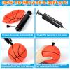 Hymaz 12 Pack 4 Inch Mini Basketball Ball, Small Basketballs Set with Pump for Toddlers Kids Basketball Gifts, Inflatable Ball for Basketballs Hoop Beach Pool Sports Arcade Games Party Favor view 4