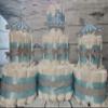 Carousel Merry Go Round Diaper Cake 3 Piece Set - 3 Tier - Baby Shower Gift - Circus Theme - Silver (Blue, Pink, Neutral Options) view 3