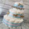 Carousel Merry Go Round Diaper Cake - 3 Tier - Baby Shower Gift - Circus Theme - Gold (Blue, Pink, Neutral Options) view 2